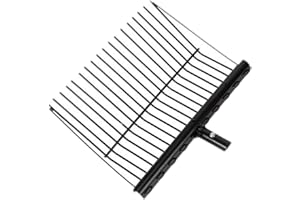 Generic Metal Manure Fork Head Pitch Fork Head Multipurpose Black Sturdy with Angled Tines for Farm Horse Stall Garden