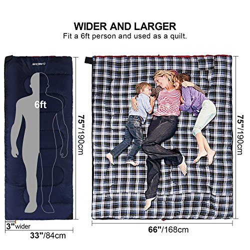 REDCAMP Cotton Flannel Sleeping Bag