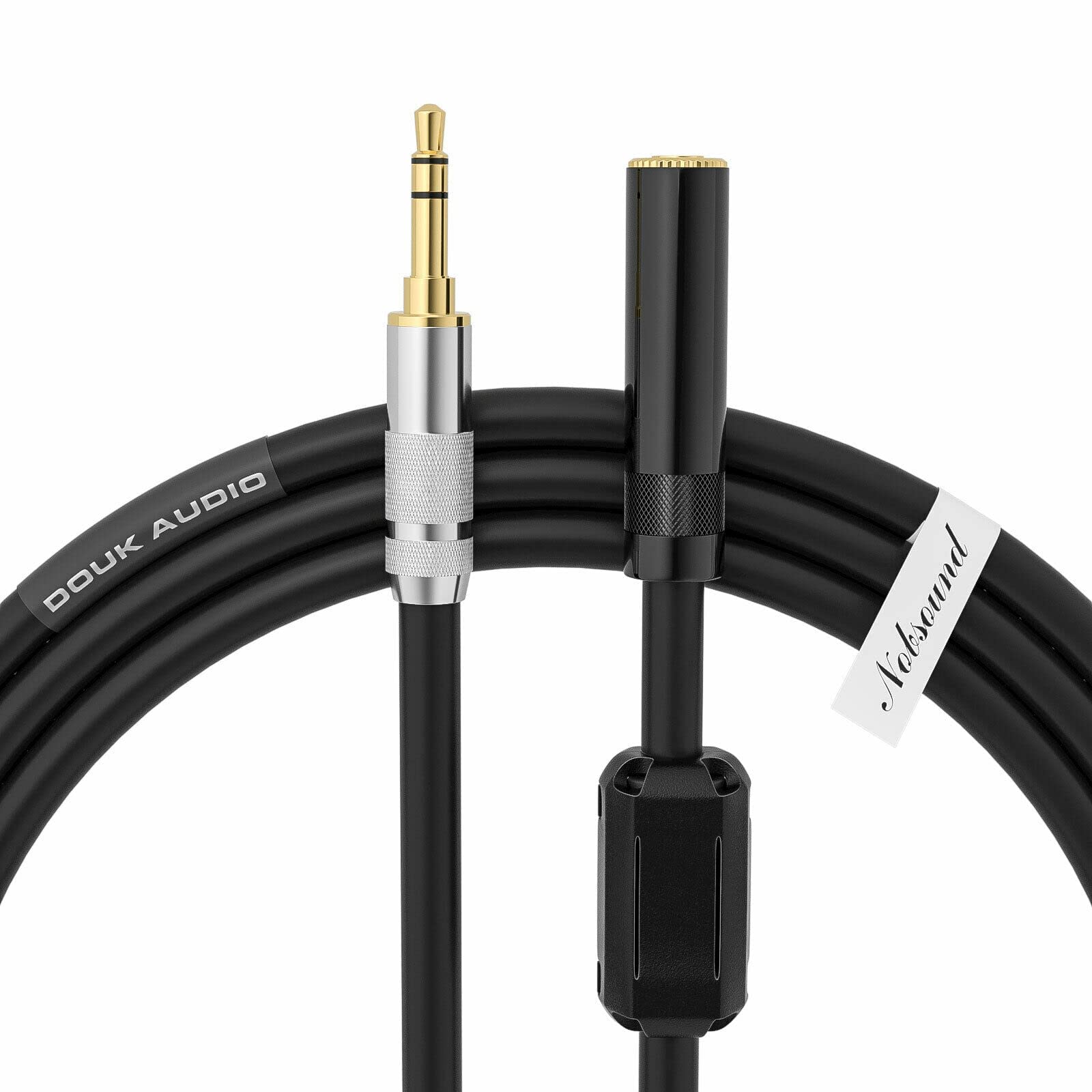 3.5mm Male to Female Audio Extension Cable (1m) - Gold Plated Stereo Aux Cable, Shielded & Noise Reduction, Compatible with Smartphone, Speaker, Laptop, Headphone, Amplifier
