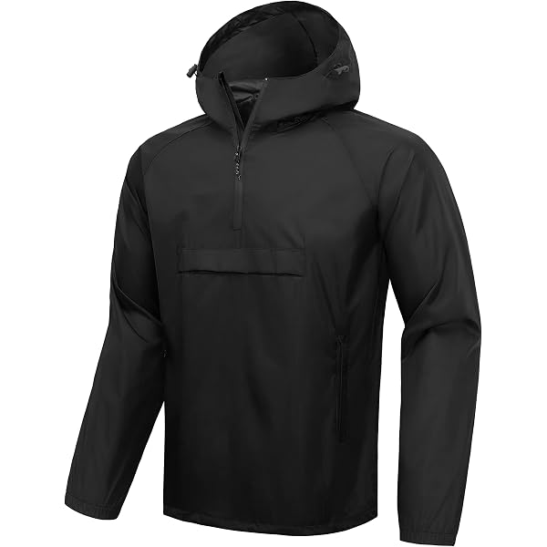 SPORT-TEK Unisex Packable Anorak | Hooded Lightweight Rain Jacket