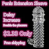 UltraZhyyne(TM) Crystal Skin 5 Inch Sleeve Impotence Erection Co n doms Enl ar gers Extensions Increase Your 1 inch