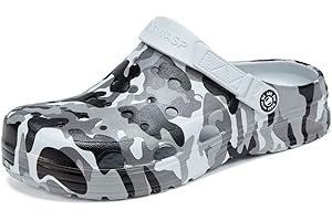 BIG WASP Kids Boys&Girls Black Camouflage Clogs Children's Beach Shoes Classic Marbled Tie Dye Clog Little Kid