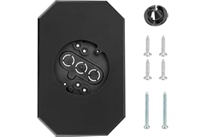 CHANGTA 8141DBL Outdoor Light Mounting Block with Built-in Electrical Box Vinyl siding mounting Blocks,Siding Mounting Plate for 1/2 inch Lap Double and 4 inch Black