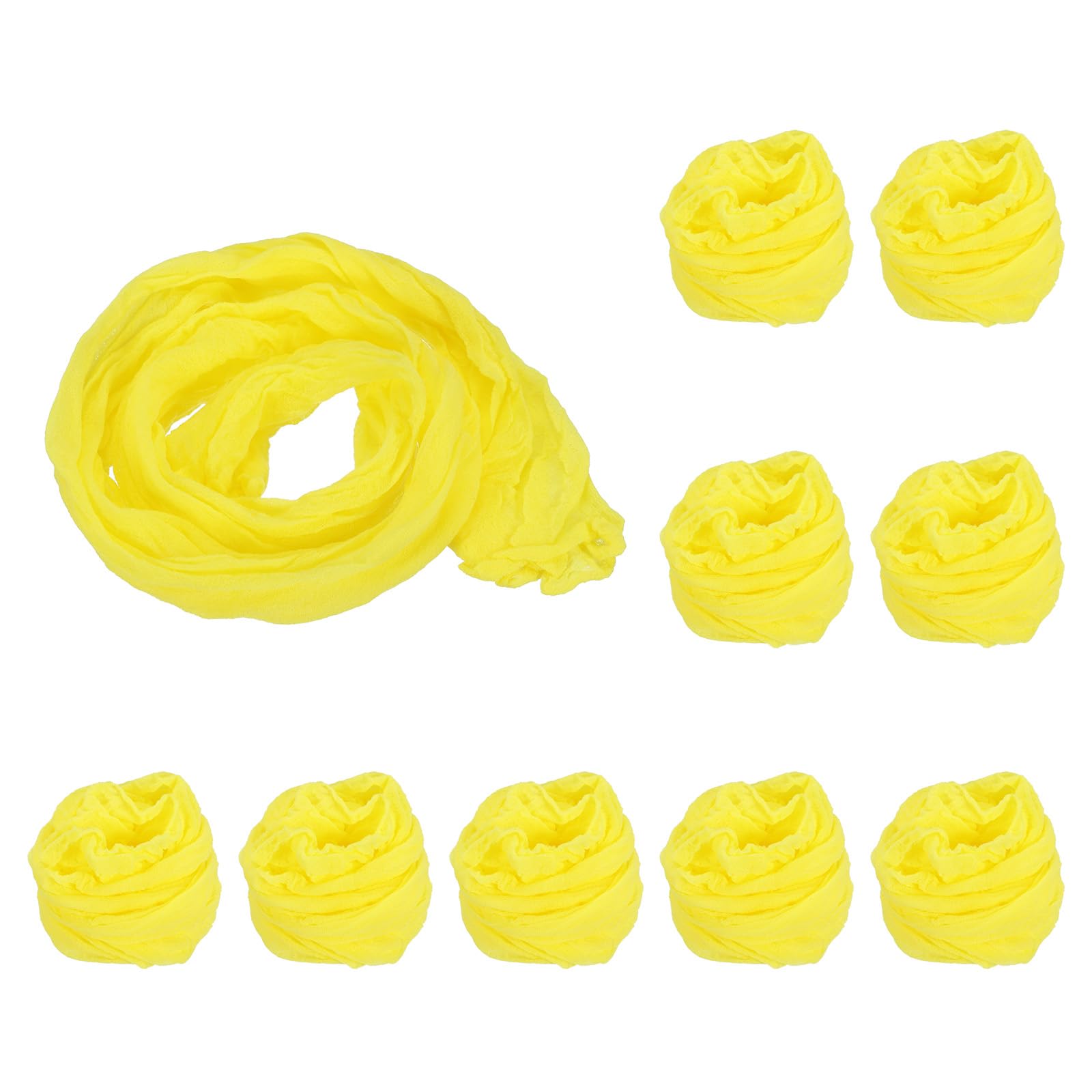 PATIKIL Nylon Stockings DIY Flower, 10Pcs Stocking Flower Fabric Material Tensile Silk Stocking Flowers for DIY Flower Making Wedding Crafts Home Decoration, Light Yellow