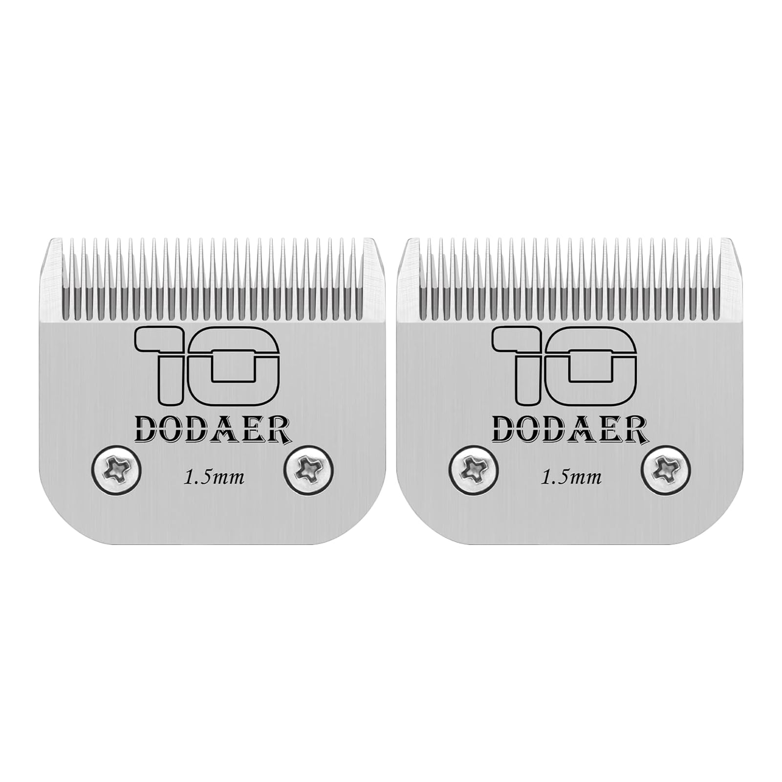 2 Pack 10# Detachable Pet Dog Grooming Ceramic Blades,Compatible with Heiniger,Andis,Oster A5,Wahl KM-10 Series,Size #10 Blade 1/16-Inch 1.5MM Cut Length