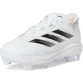 Adidas Boys Adizero Impact Baseball, White/Black/Team Light Grey, 4.5
