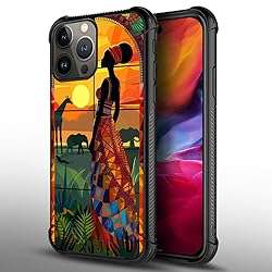 CARLOCA Compatible with iPhone 12 Case,African Lady