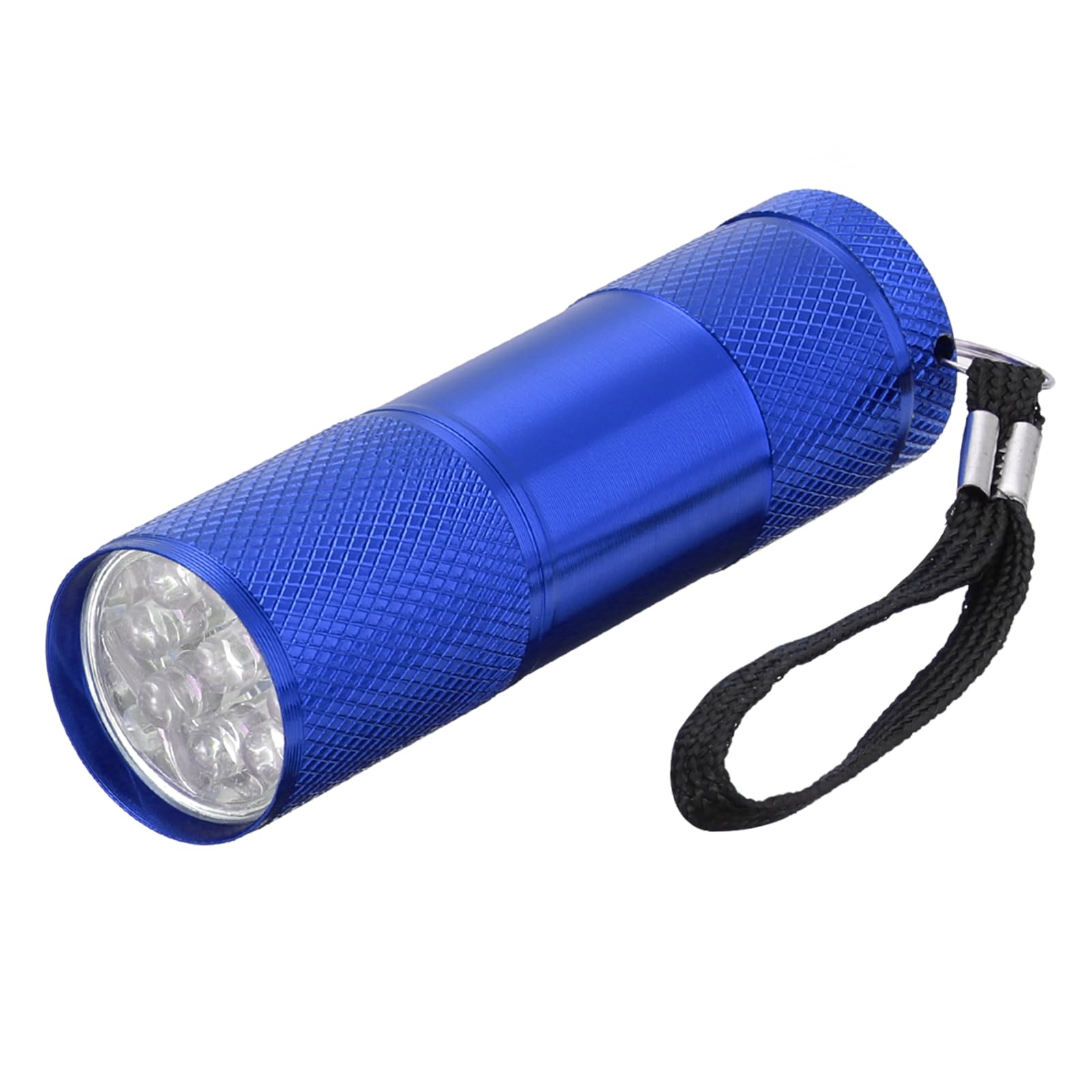 PATIKIL 9 LED Mini Flashlights, Aluminum Pocket Flashlight Torch with Lanyard for Camping, Hiking, Outdoor Emergencies, Blue