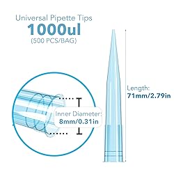 Estresen 1000ul Universal Pipette Tips, 500Pcs x