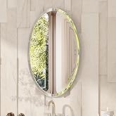 VocalStar Frameless Oval Mirror, 24" x 32" Bathroom Wall Mirror with Beveled Edge, Modern Decorative Vanity Mirrored for Living Room, Entryway, Bedroom | 1/4-Inch Shatterproof Glass