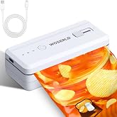 WOSERLD Mini Bag Sealer and Cutter magnet 1300mAh Rechargeable Chip Bag Sealer Machine Sealer Portable Heat Sealer Kitchen Fo