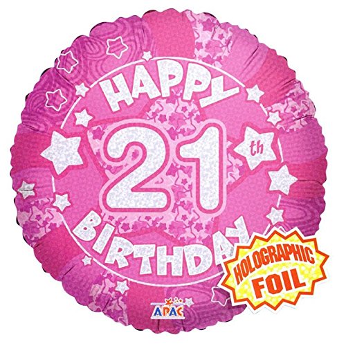 Suki Gifts Holographic Foil Balloon Pink