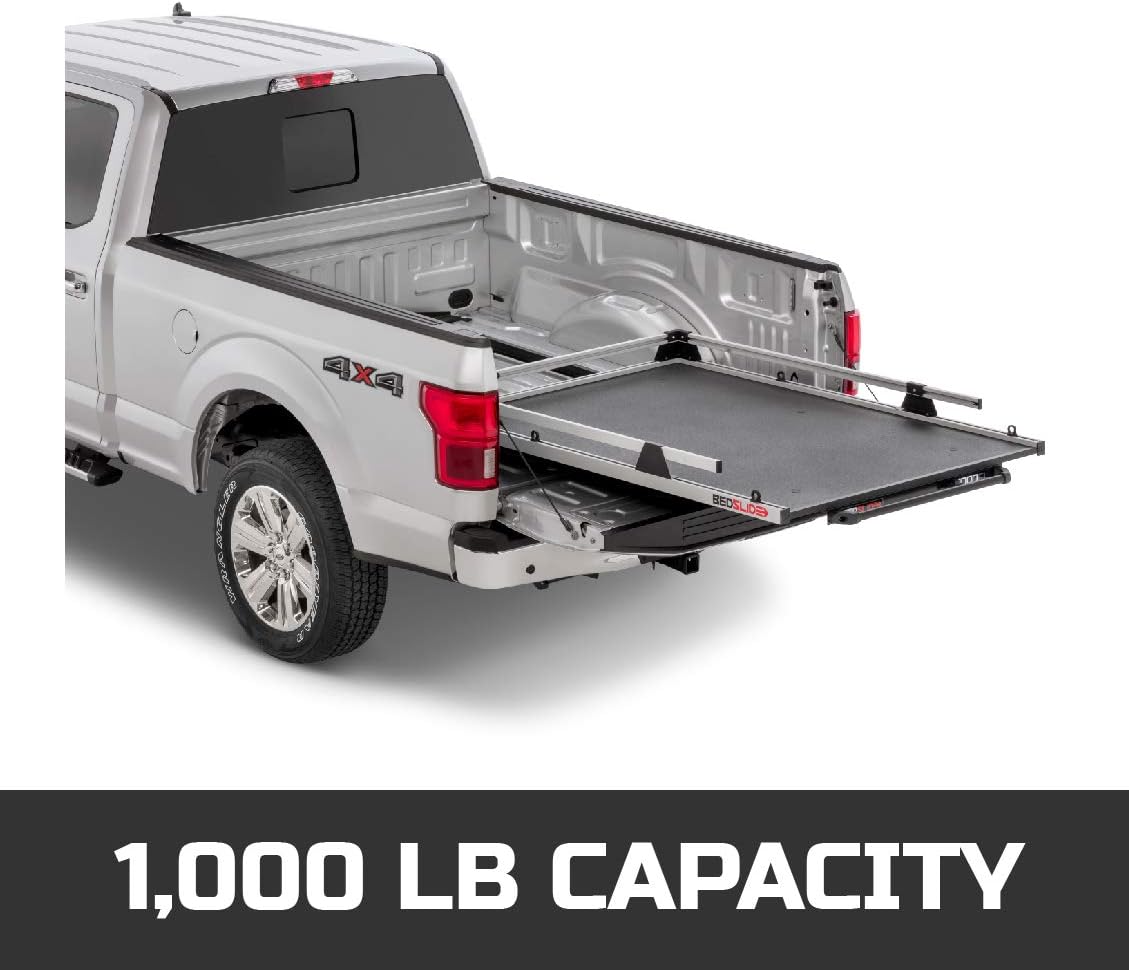 BEDSLIDE S (71" X 42") | 1-7142-S | Durable Sliding Truck Bed Cargo Organizer | Made in the USA, 1,000 lb Capacity (Silver)