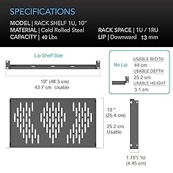 Beiyier 2PCS 1U Universal Server Rack