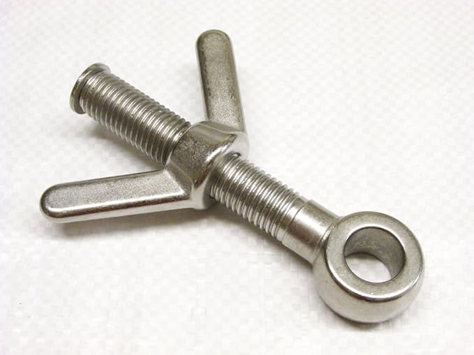 10MM x 60MM Stainless Steel Eyebolt with Wing Nut Safety Fastener Latch Lock Rigging Catch