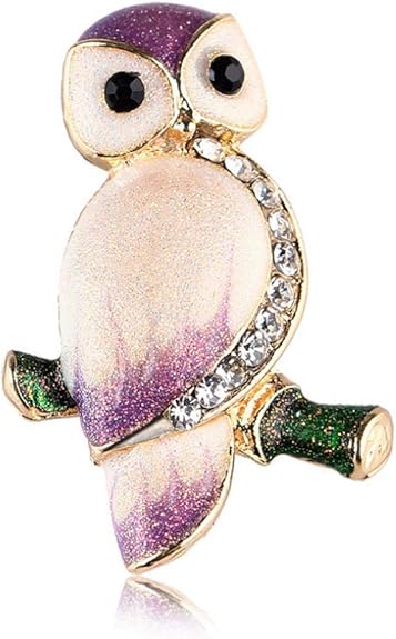 GLJIJID Elegante Conjunto de Broche de Navidad, búho de Moda Lady