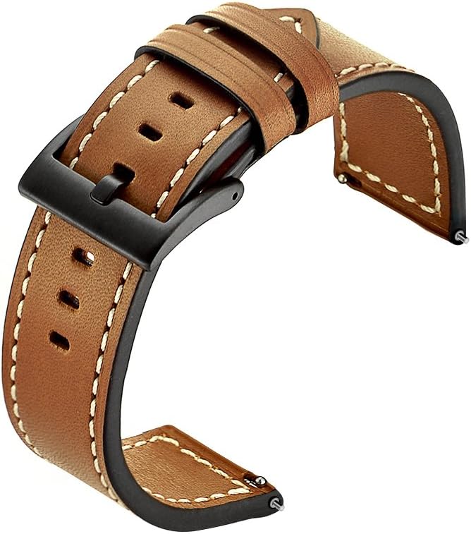 Loveblue For Samsung Galaxy Gear S3 Classic / Frontier Smartwatch Band 22MM Genuine Leather Strap Replacement Buckle Strap Wrist Band for Samsung Gear S3 Frontier / Classic (Leather 2 Brown)