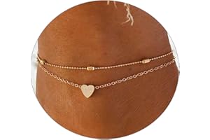 VIROMY Layered Ankle Bracelets for Women Gold Anklets for Women Gift Dainty Lip Chain Anklet for Women Waterproof Cute Satell