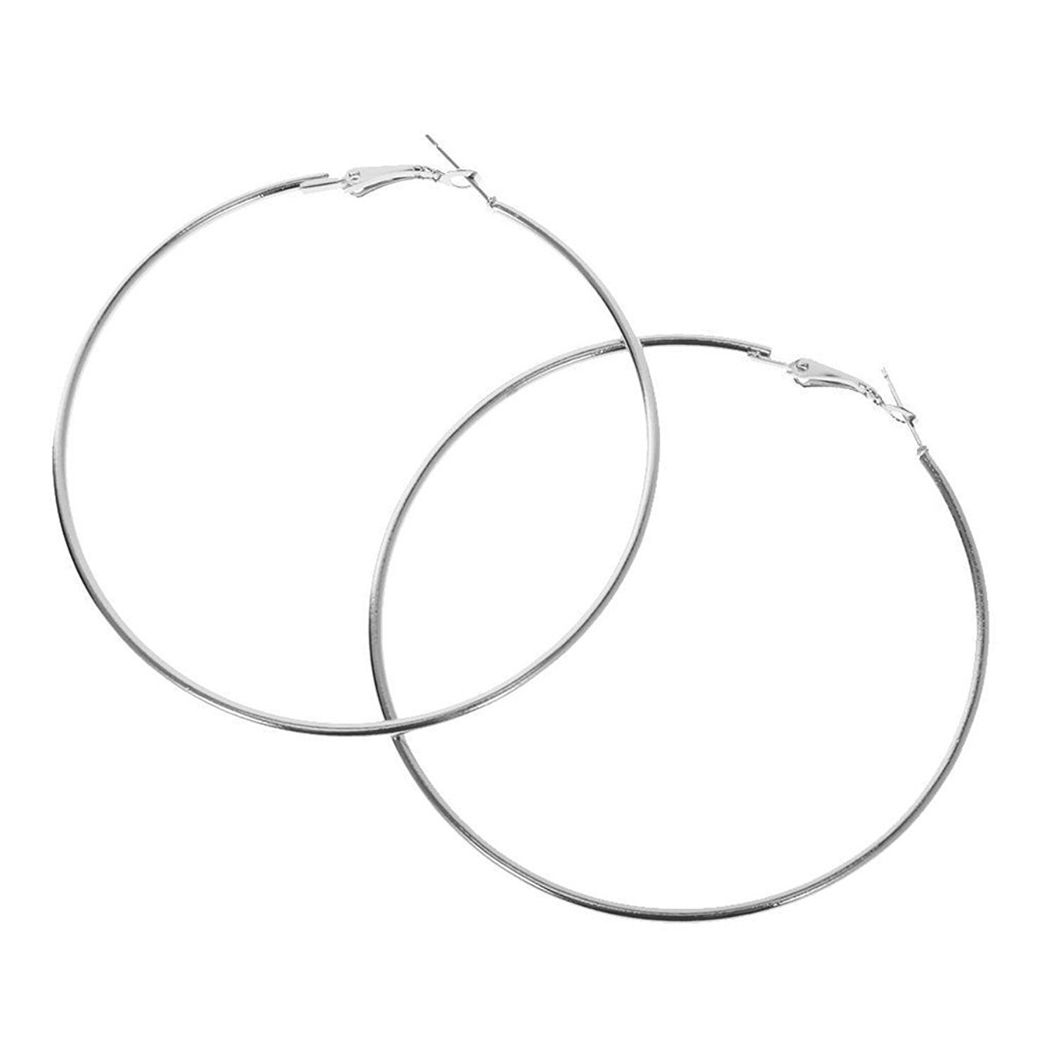 generic silver hoop earrings for women