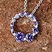 Shop LC Delivering Joy 925 Sterling Silver Purple Cubic Zirconia CZ Hypoallergenic Gift Chain Pendant Necklace for Women 20