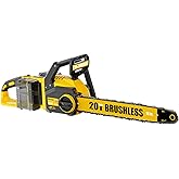 Pyrcruax 40V(20V*2) 16" Brushless Chainsaw Cordless, Electric Chainsaw Fully Compatible with DeWalt 20V MAX, Auto-Oiling, Tool-Free Tensioning, Safety Chain Brake, Batteries and Charger Not Included
