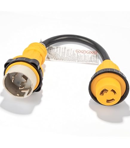 マリンコピグテールアダプター Amazon.com : Marinco 15A Male to 30A Female Pigtail Adapter