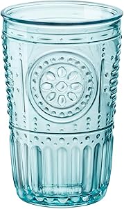 Bormioli Rocco Romantic Tumbler ,10¼ oz, Set of 4, Light Blue