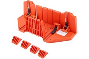 14 Inch Mitre Box Wood Cutting Saw Clamping Tool with Clamp Plastic Miter Box Hardware Saw Storage Hand Saw