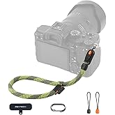 PGYTECH Camera Wrist Strap Slim Outdoor Style, Adjustable Quick Release Anti-Drop Camera Hand Strap for Sony/Nikon/Canon Compact Cameras/Mirrorless/Smartphone/Gopro, 55.1lb Capacity, Wilderness Green
