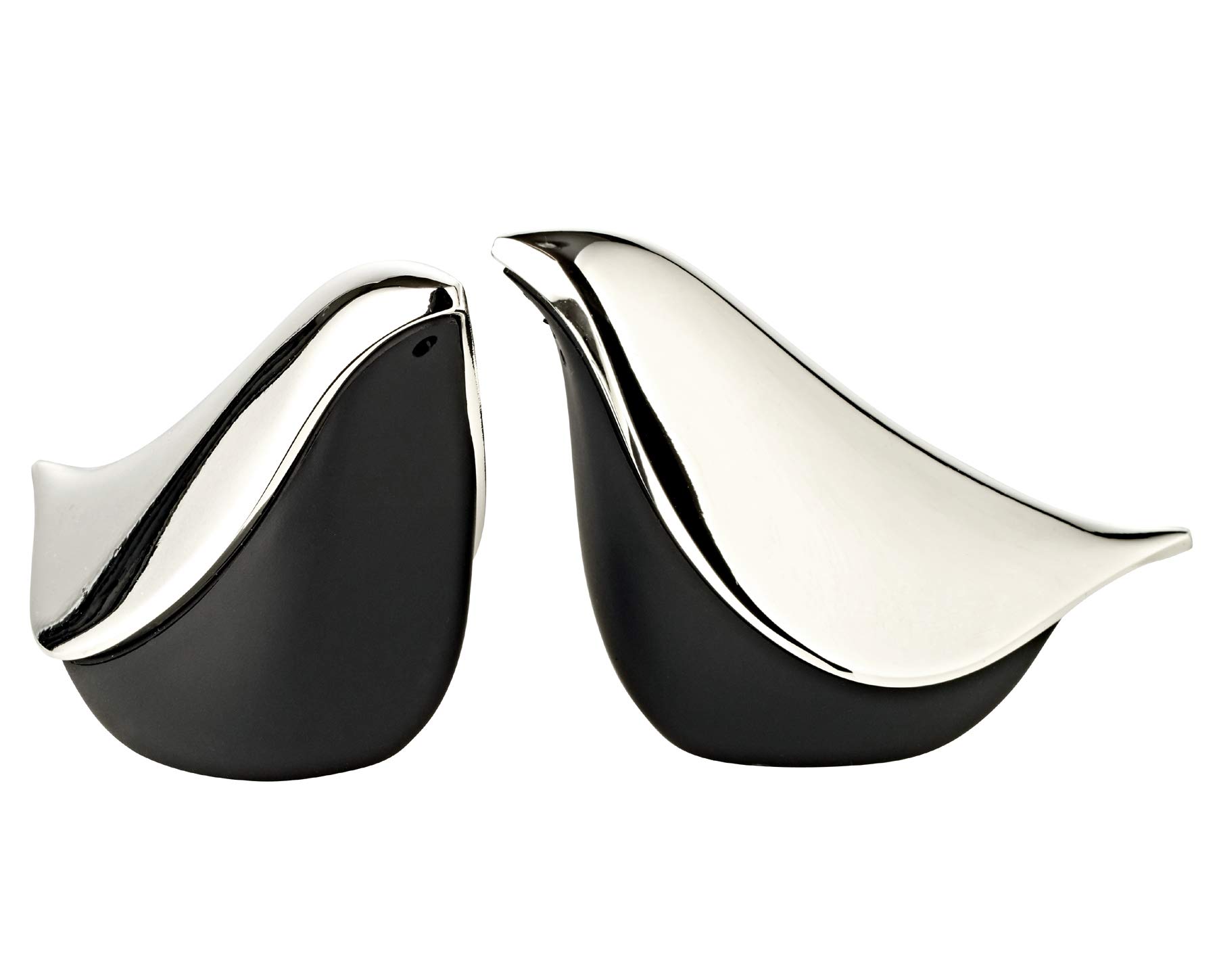 EDZARD Salt & Pepper Shaker Dove, Height 2,4 in, Silver Plated, Tarnish Protected