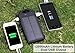 5,000 mAh Portable Solar Power Bank Charger, Battery Pack, 2 USB Port +Flash Light +Charger Cable Water Resistant, Led Indicator External Battery Backup, 4 All Cell Phones, Smart Phone Tablet, Laptop