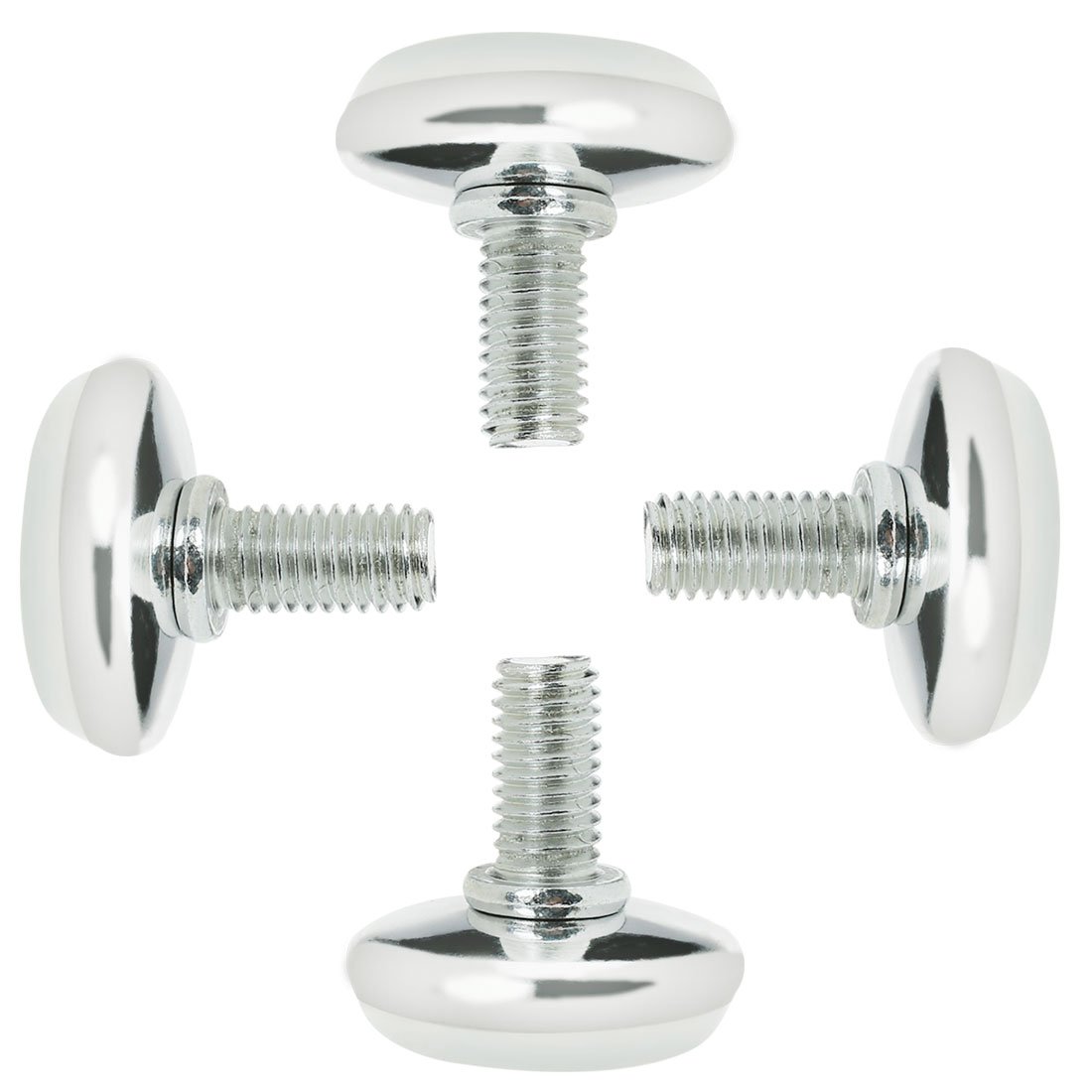 sourcingmap M8 x 15 x 30mm Screw on Furniture Glide Leveling Feet Floor Protector Adjustable Leveler for Table Machine Leg 4 Pack