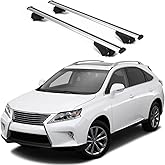 ERKUL Roof Rack Cross Bars for Lexus RX 350 RX450 2010-2015 | Aluminum Crossbars with Anti Theft Lock for Rooftop | Compatible with Raised Rails - Silver
