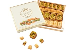 Zaitoune Cashew & Pistachio Baklava Selection Box - 250 g | Traditional Luxury Honey Pastry | Arabic Dessert with Authentic f