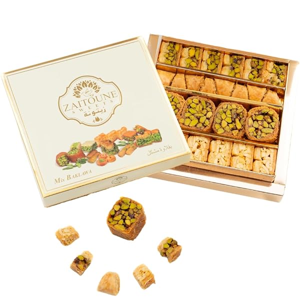 ZAITOUNE CASHEW & PISTACHIO BAKLAVA SELECTION BOX –...