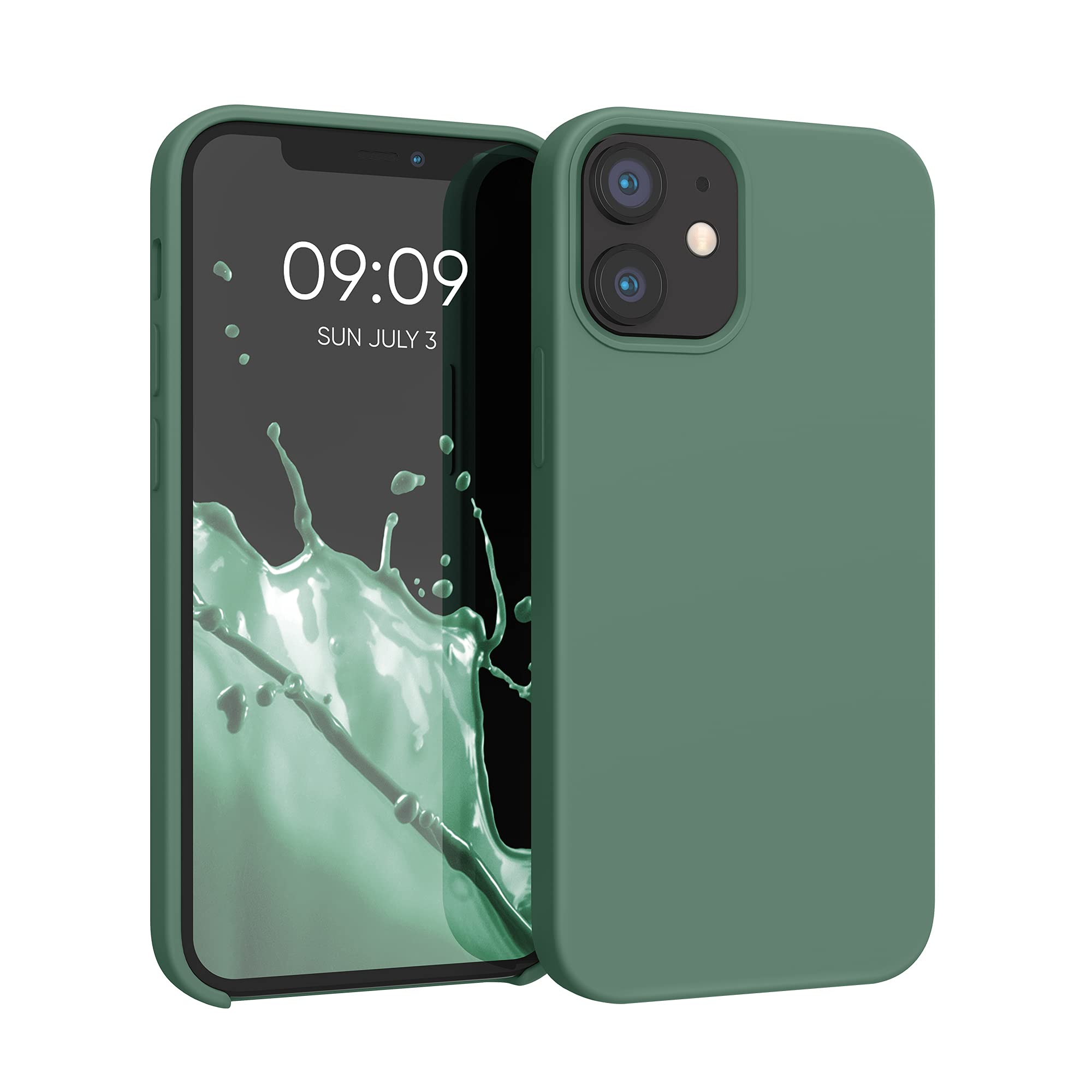 kwmobile Case Compatible with Apple iPhone 12 mini Case - TPU Silicone Phone Cover with Soft Finish - Forest Green โ image 1