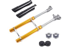 Jiabailie 21.6in Front Fork Shocker,49CC 2 Stroke Small Mini Front Fork Shocker Small Sports Cars Triple Dirt Pit Bike Pro Trail Gold,Motorcycle Accessories