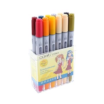 22075712 Copic Ciao Set von 12, Uniformen Schule
