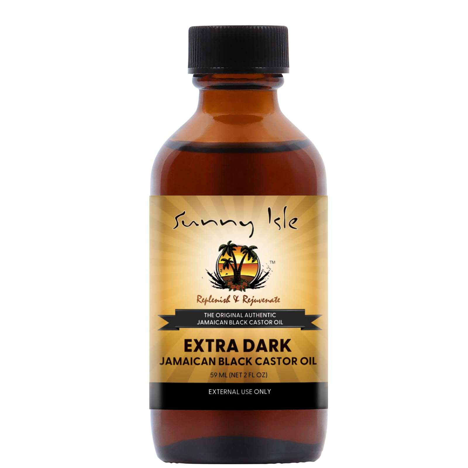 Sunny Isle Extra Dark Jamaican Black Castor Oil 2oz | 100% Natural Moisturizing Hair Oil Hair, Scalp and Skin