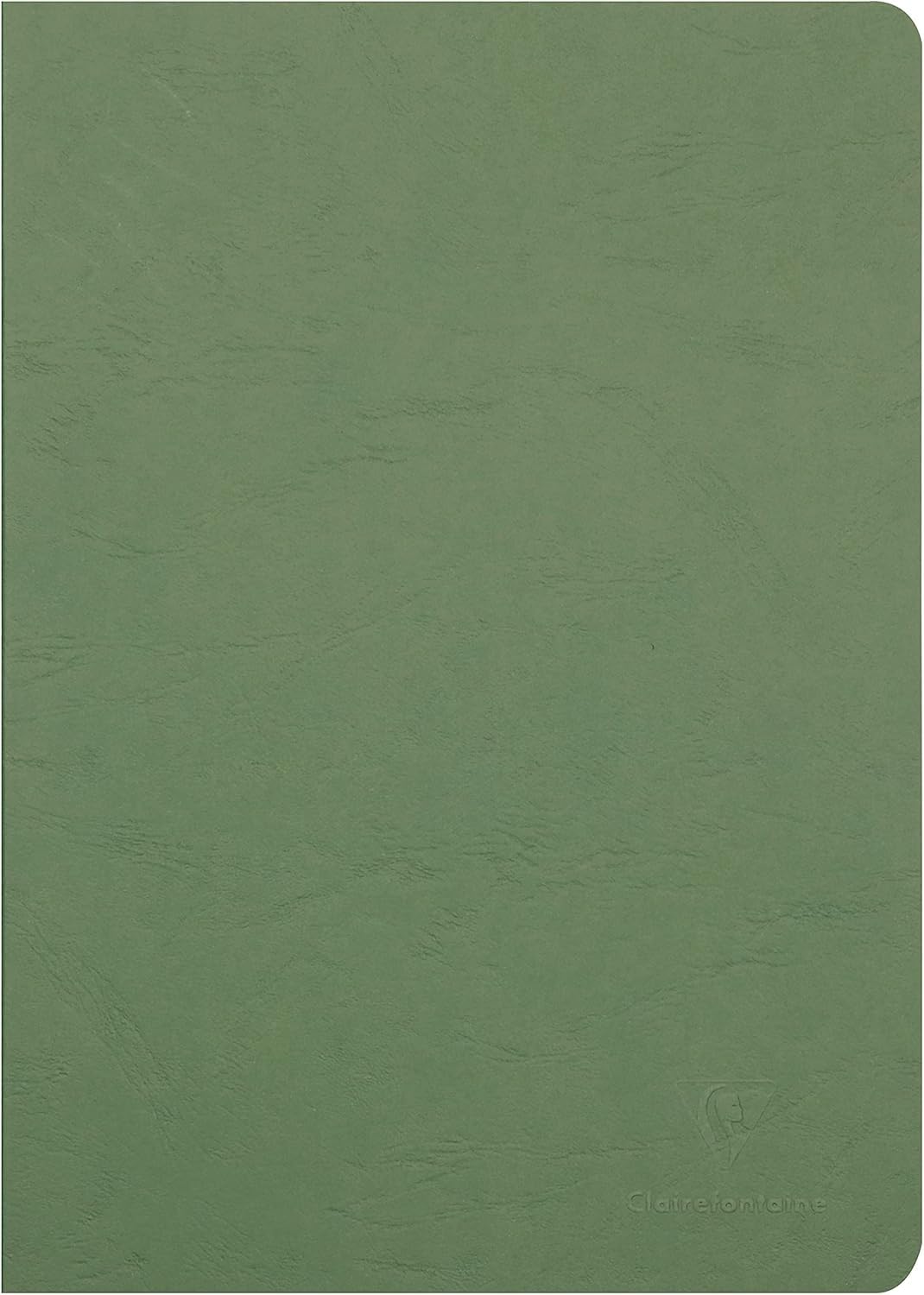 Clairefontaine 733063C Age Bag Collection A Green Stapled Notebook - A4 21x29.7cm - 96 Lined Pages with Margin - White Paper 90g - Glossy Cover Leather Grain