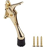 Amazon Basics Brass, 4-Inch Hands-Free Kick Door Stop, 1-Pack