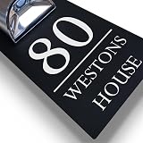 StickersWall Solar House Number Sign Modern Grey Personalised Door Number Plaque view 7