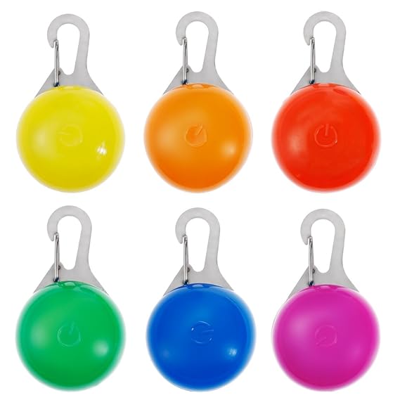 Faburo 6 Pcs Hunde Leuchtanhänger Sicherheits Clip-On LED Licht 3 Blinkmodis für Hunde ,Katze,Wandern, Klettern, Camping