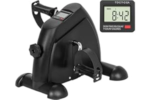 Mini Exercise Bike, Under Desk Bike Pedal Exerciser, Mini Exercise Bike for Arm&Leg Exercise, Desk Pedal Bike with LCD Screen