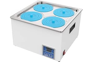 JOANLAB Digital Lab Water Bath Heater Thermostatic Water Bath for lab use, 4 Openings | 12L Capacity | 800W