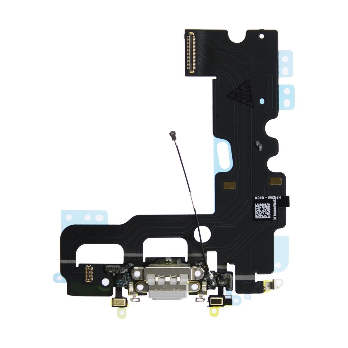 OnlyTech - Charging Connector for iPhone 7 Grey Flex Cable with USB Dock, Microphone and GSM Antenna