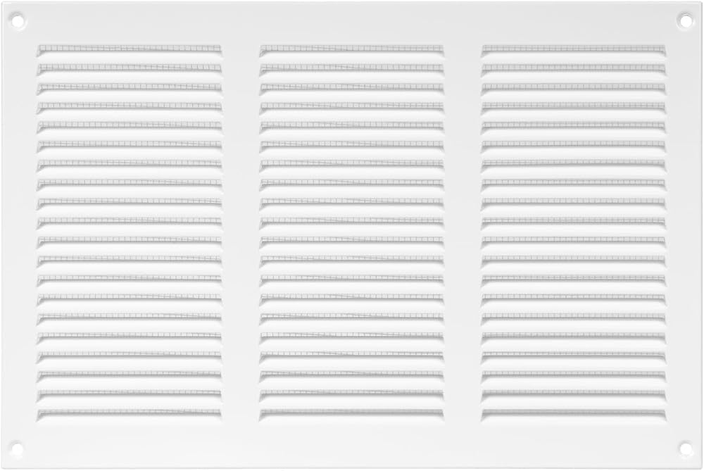 Repa Market 12x8 White Air Vent Cover Steel Return Grille, 300x200mm