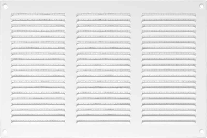 Repa Market 12x8 White Air Vent Cover Steel Return Grille, 300x200mm