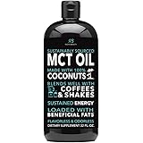 Radha MCT Oil made only from Organic & Sustainable Coconuts - 32oz BPA free bottle. Non-GMO and Gluten Free