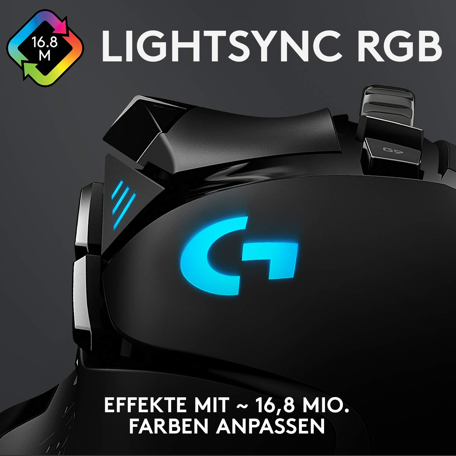 Logitech G502 HERO High-Performance Gaming-Maus mit HERO 25K DPI optischem Sensor, RGB-Beleuchtung, Gewichtstuning, 11 programmierbare Tasten, anpassbare Spielprofile, PC/Mac - Schwarz 7
